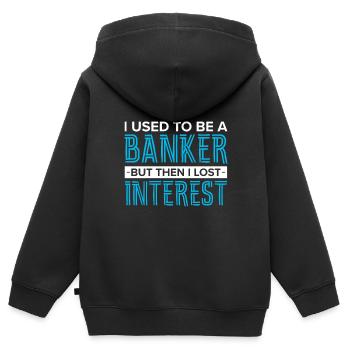 Bänker Bank Geld Banker - Kinder Premium Organic Zip Hoodie - Schwarz - Hinten - AI Model Kid Male (0cm)