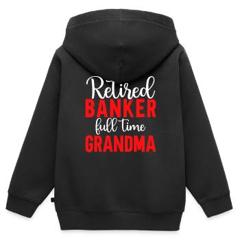 Bänker Bank Geld Banker - Kinder Premium Organic Zip Hoodie - Schwarz - Hinten - AI Model Kid Male (0cm)