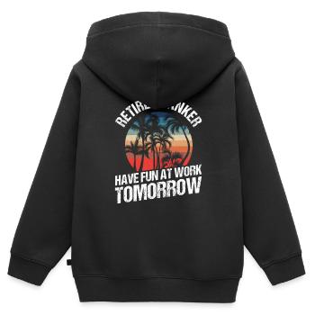 Bänker Bank Geld Banker - Kinder Premium Organic Zip Hoodie - Schwarz - Hinten - AI Model Kid Male (0cm)