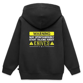 Butcher Cadeau Boucher Boucher Maître Boucher - Sweat Premium à capuche zippé enfant bio - noir - Dos - AI Model Kid Male (0cm)