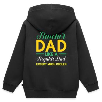 Butcher Cadeau Boucher Boucher Maître Boucher - Sweat Premium à capuche zippé enfant bio - noir - Dos - AI Model Kid Male (0cm)