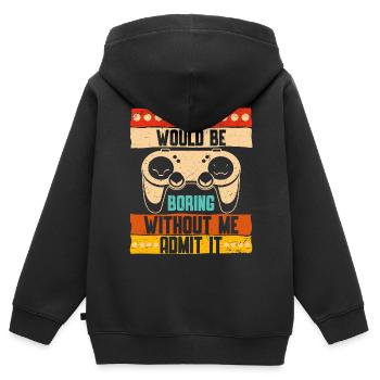 Gamer Gamer Gaming Console Video Games - Kids Premium Organic Zip-up Hoodie - black - Back - AI Model Kid Male (0cm)