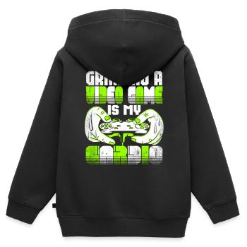 Gamer Gamer Gaming Console Video Games - Kids Premium Organic Zip-up Hoodie - black - Back - AI Model Kid Male (0cm)