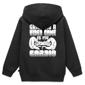Gamer Gamer Gaming Console Video Games - Kids Premium Organic Zip-up Hoodie - black - Back - AI Model Kid Male (0cm)