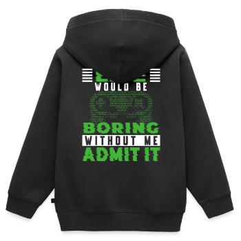 Gamer Gamer Gaming Console Video Games - Kids Premium Organic Zip-up Hoodie - black - Back - AI Model Kid Male (0cm)