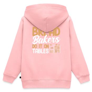 Bread Baking Gift Bakery Quote Baker - Kids Premium Organic Zip-up Hoodie - rose - Back - AI Model Kid Female (0cm)