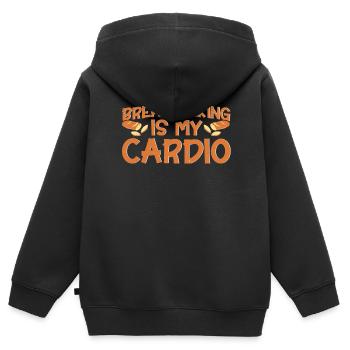 Bread Baking Gift Bakery Quote Baker - Kids Premium Organic Zip-up Hoodie - black - Back - AI Model Kid Male (0cm)
