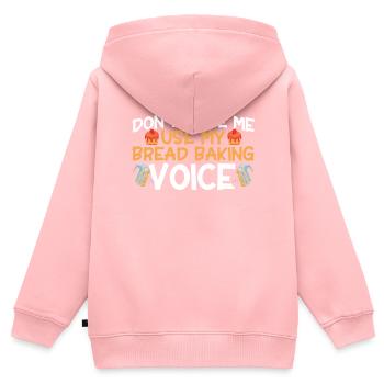 Bread Baking Gift Bakery Quote Baker - Kids Premium Organic Zip-up Hoodie - rose - Back - AI Model Kid Female (0cm)