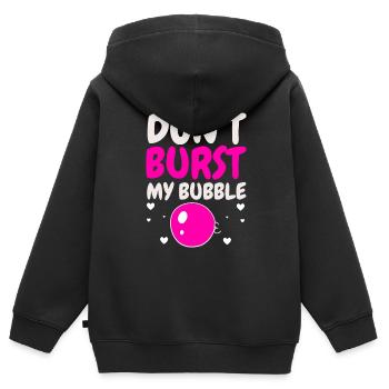 Zerplatzen Sie nicht meinen Kaugummi-Liebhaber-Kaugummi-Gummi - Kinder Premium Organic Zip Hoodie - Schwarz - Hinten - AI Model Kid Male (0cm)
