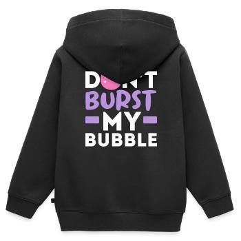 Zerplatzen Sie nicht meinen Kaugummi-Liebhaber-Kaugummi-Gummi - Kinder Premium Organic Zip Hoodie - Schwarz - Hinten - AI Model Kid Male (0cm)