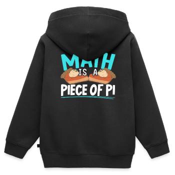 Mathematik ist ein Stück Pi Day Mathe-Liebhaber Mathematiker - Kinder Premium Organic Zip Hoodie - Schwarz - Hinten - AI Model Kid Male (0cm)