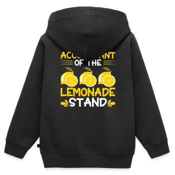 Limonadenstand Zitronensaft Limonade Geschäft - Kinder Premium Organic Zip Hoodie - Schwarz - Hinten - AI Model Kid Male (0cm)