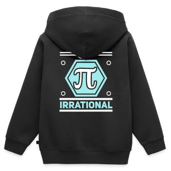 So irrationaler Mathe-Liebhaber Mathelehrer Pi Day - Kinder Premium Organic Zip Hoodie - Schwarz - Hinten - AI Model Kid Male (0cm)