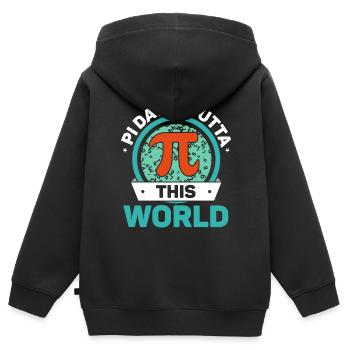 Pi Day ist Outta This World Math Lehrer Pi Day - Kinder Premium Organic Zip Hoodie - Schwarz - Hinten - AI Model Kid Male (0cm)