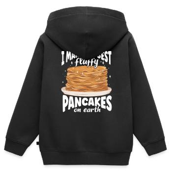 Pfannkuchen Food Lover Best Pancake Maker - Kinder Premium Organic Zip Hoodie - Schwarz - Hinten - AI Model Kid Male (0cm)