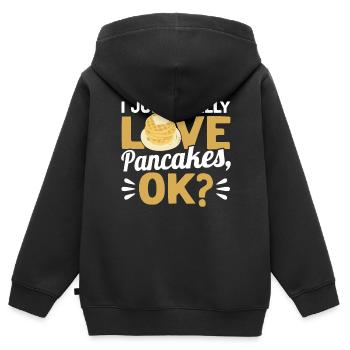 Pfannkuchen Food Lover Best Pancake Maker - Kinder Premium Organic Zip Hoodie - Schwarz - Hinten - AI Model Kid Male (0cm)