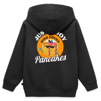 Pfannkuchen Food Lover Best Pancake Maker - Kinder Premium Organic Zip Hoodie - Schwarz - Hinten - AI Model Kid Male (0cm)