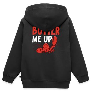 Butter Me Up Crawfish Eater Seafood Lobster Lover - Sweat Premium à capuche zippé enfant bio - noir - Dos - AI Model Kid Male (0cm)
