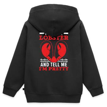 Nourrissez-moi de homard et dites-moi que je suis une jolie écrevisse - Sweat Premium à capuche zippé enfant bio - noir - Dos - AI Model Kid Male (0cm)