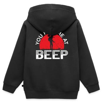 You Had Me At Beep Detectorist Treasure Hunting - Kids Premium Organic Zip-up Hoodie - black - Back - AI Model Kid Male (0cm)