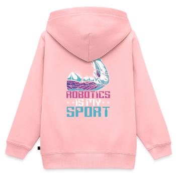 Deep Learning KI Künstliche Intelligenz Robotik - Kinder Premium Organic Zip Hoodie - Rosa - Hinten - AI Model Kid Female (0cm)
