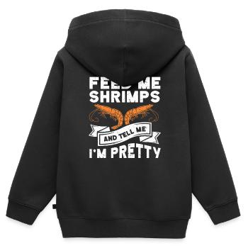 Seafood lover gift seafood - Kids Premium Organic Zip-up Hoodie - black - Back - AI Model Kid Male (0cm)