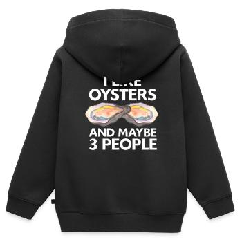 Seafood lover gift seafood - Kids Premium Organic Zip-up Hoodie - black - Back - AI Model Kid Male (0cm)