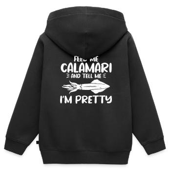 Seafood lover gift seafood - Kids Premium Organic Zip-up Hoodie - black - Back - AI Model Kid Male (0cm)
