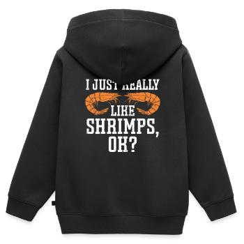 Seafood lover gift seafood - Kids Premium Organic Zip-up Hoodie - black - Back - AI Model Kid Male (0cm)