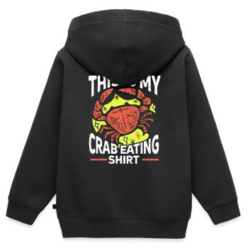 Seafood lover gift seafood - Kids Premium Organic Zip-up Hoodie - black - Back - AI Model Kid Male (0cm)