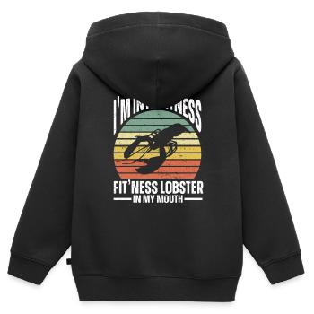 Seafood lover gift seafood - Kids Premium Organic Zip-up Hoodie - black - Back - AI Model Kid Male (0cm)