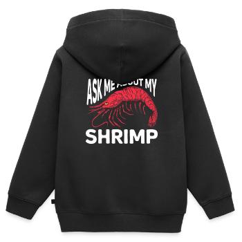 Seafood lover gift seafood - Kids Premium Organic Zip-up Hoodie - black - Back - AI Model Kid Male (0cm)