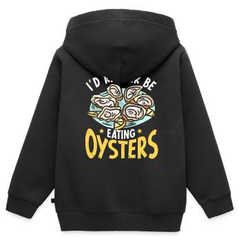 Seafood lover gift seafood - Kids Premium Organic Zip-up Hoodie - black - Back - AI Model Kid Male (0cm)