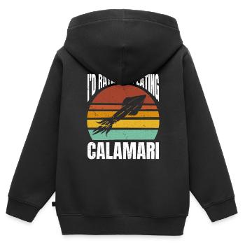 Seafood lover gift seafood - Kids Premium Organic Zip-up Hoodie - black - Back - AI Model Kid Male (0cm)