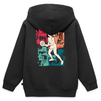 Padel Tennis Vintage Padel Tennis Women Padel - Kids Premium Organic Zip-up Hoodie - black - Back - AI Model Kid Male (0cm)
