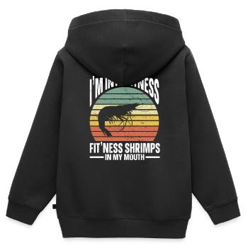 Seafood lover gift seafood - Kids Premium Organic Zip-up Hoodie - black - Back - AI Model Kid Male (0cm)