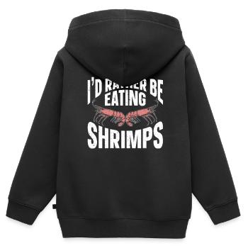 Seafood Lovers Gift Seafood - Kids Premium Organic Zip-up Hoodie - black - Back - AI Model Kid Male (0cm)