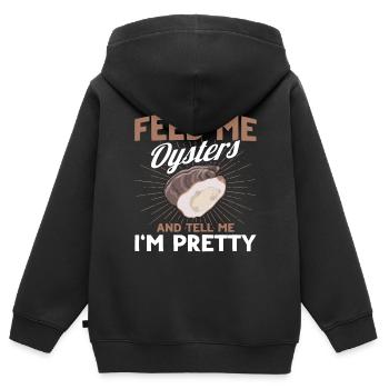 Seafood Lovers Gift Seafood - Kids Premium Organic Zip-up Hoodie - black - Back - AI Model Kid Male (0cm)