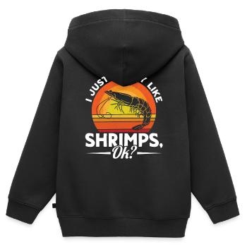 Seafood Lovers Gift Seafood - Kids Premium Organic Zip-up Hoodie - black - Back - AI Model Kid Male (0cm)