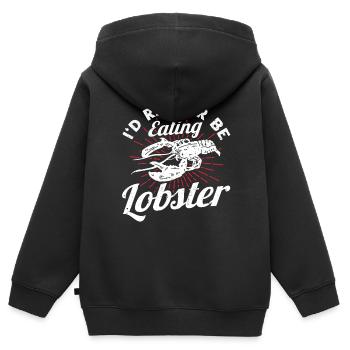 Seafood Lovers Gift Seafood - Kids Premium Organic Zip-up Hoodie - black - Back - AI Model Kid Male (0cm)