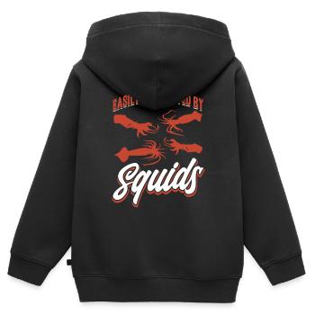 Seafood Lovers Gift Seafood - Kids Premium Organic Zip-up Hoodie - black - Back - AI Model Kid Male (0cm)