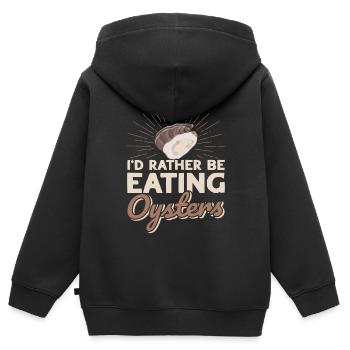 Seafood Lovers Gift Seafood - Kids Premium Organic Zip-up Hoodie - black - Back - AI Model Kid Male (0cm)