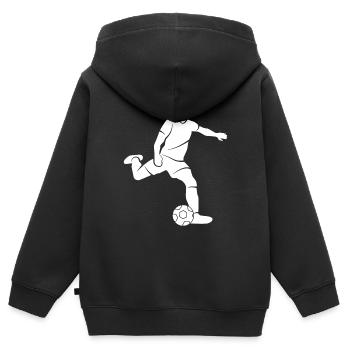 Football Silhouette Footballers Footballers - Kids Premium Organic Zip-up Hoodie - black - Back - AI Model Kid Male (0cm)
