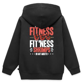 Seafood Lover Gift Seafood - Kids Premium Organic Zip-up Hoodie - black - Back - AI Model Kid Male (0cm)