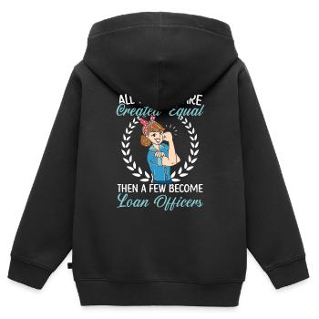 Kreditsachbearbeiter Beruf Schuldendarlehenssachbearbeiter - Kinder Premium Organic Zip Hoodie - Schwarz - Hinten - AI Model Kid Male (0cm)