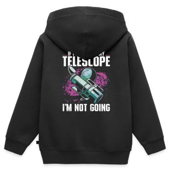 Stargazer Gift Kosmologie Stargazing - Kinder Premium Organic Zip Hoodie - Schwarz - Hinten - AI Model Kid Male (0cm)