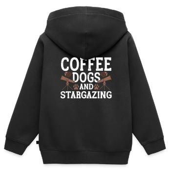 Stargazer Gift Kosmologie Stargazing - Kinder Premium Organic Zip Hoodie - Schwarz - Hinten - AI Model Kid Male (0cm)