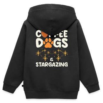 Stargazer Gift Kosmologie Stargazing - Kinder Premium Organic Zip Hoodie - Schwarz - Hinten - AI Model Kid Male (0cm)