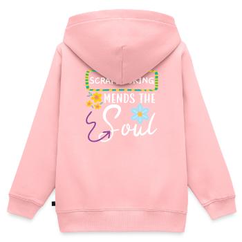 Scrapbooking heals the soul Craft Scrap Booking - Kids Premium Organic Zip-up Hoodie - rose - Back - AI Model Kid Female (0cm)