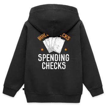 Construire des decks Chèques de dépenses Jeu de cartes à collectionner - Sweat Premium à capuche zippé enfant bio - noir - Dos - AI Model Kid Male (0cm)